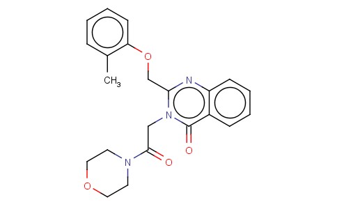 4-((2-((2-METHYLPHENOXY)METHYL)-4-OXO-3(4H)-QUINAZOLINYL)ACETYL)MORPHO LINE